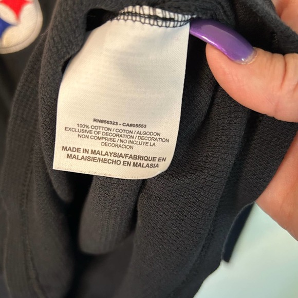 NFL Team Apparel Pittsburg Steelers Black Waffle Long Sleeve Shirt Size Med - Picture 4 of 7